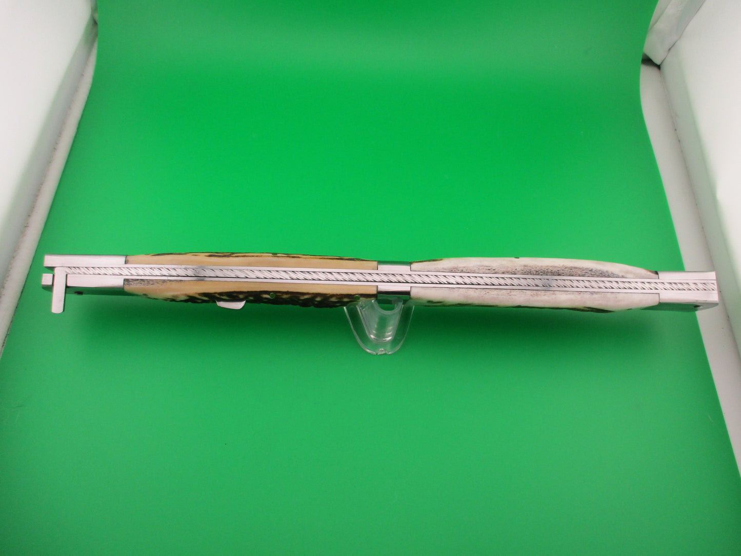 Large Custom 61cm (24 inch) Prioletta Monster Damascus & Stag Automatic knife