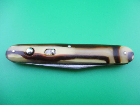 z LL Bean Single 3 3/8" Cigar Single Butter & Molasses switchblade