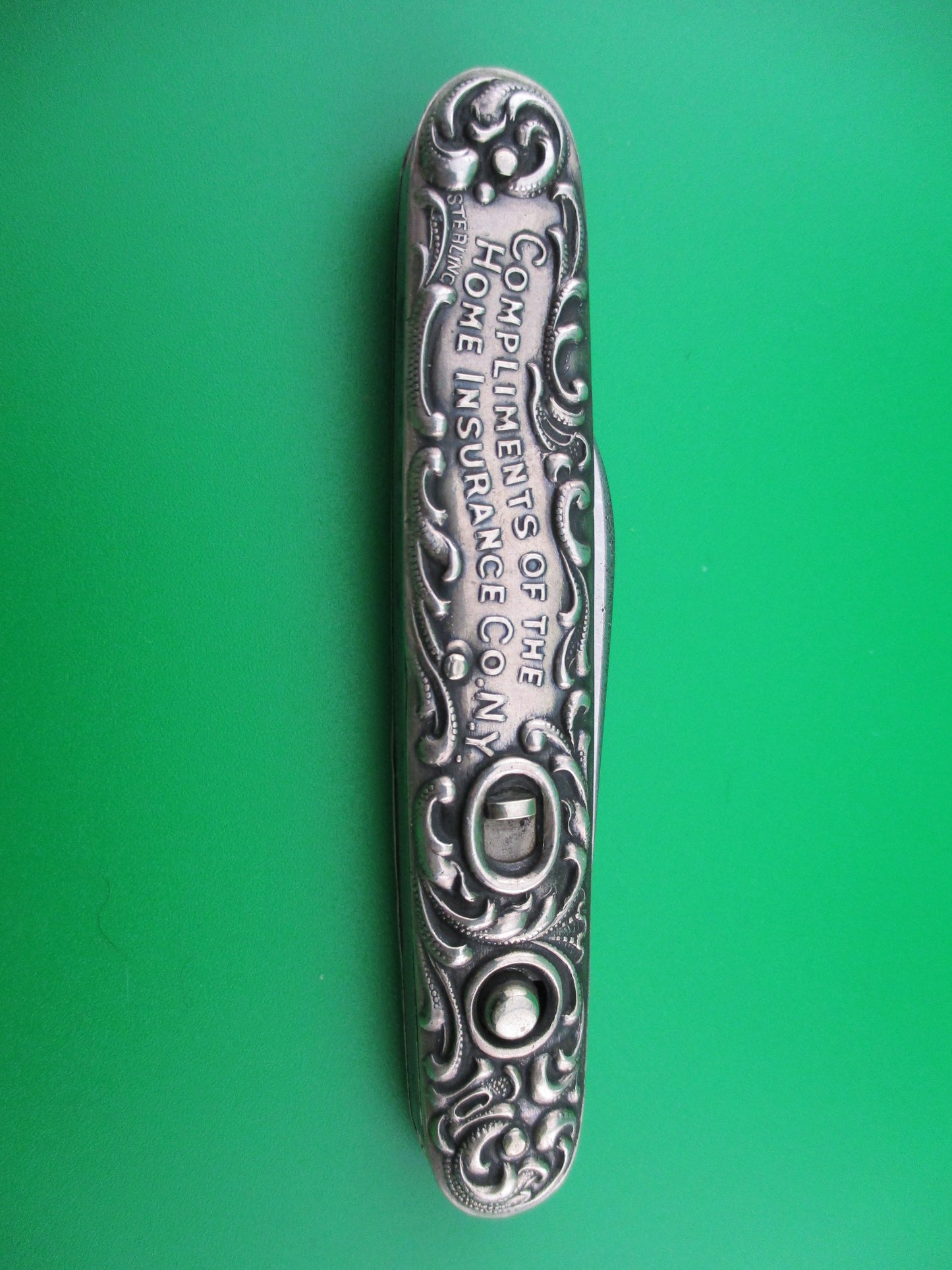 z Schrade Cut Co 3 3/8 inch Sterling double scroll