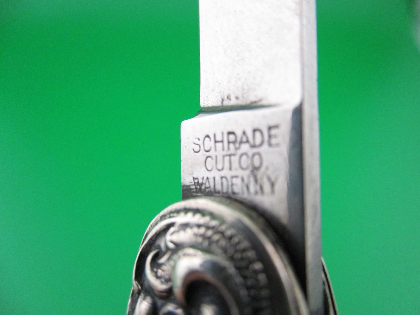 z Schrade Cut Co 3 3/8 inch Sterling double scroll