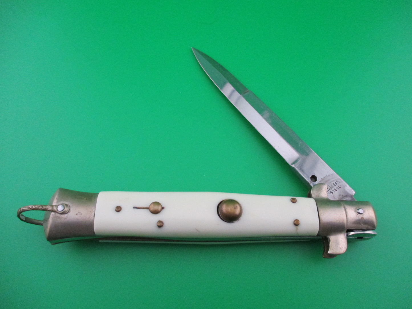 z STAINLESS STEEL 23cm Japanese picklock white switchblade