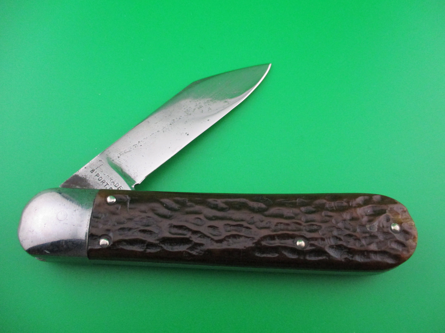 Presto Scout small stamp jigged bone switchblade