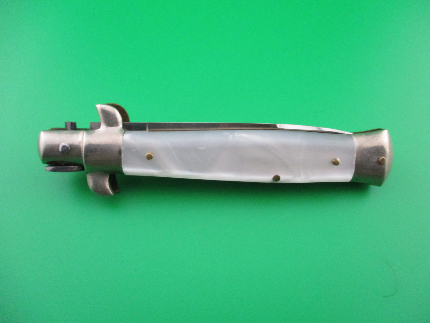 z Rostfrei (slant) 18cm Italian transitional Pearlex switchblade knife