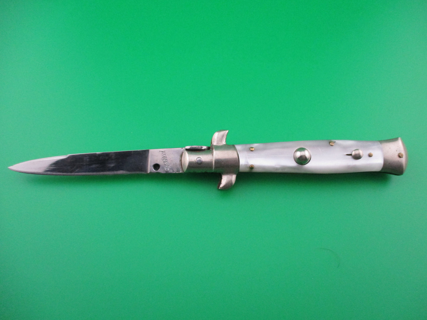 z Rostfrei (slant) 18cm Italian transitional Pearlex switchblade knife