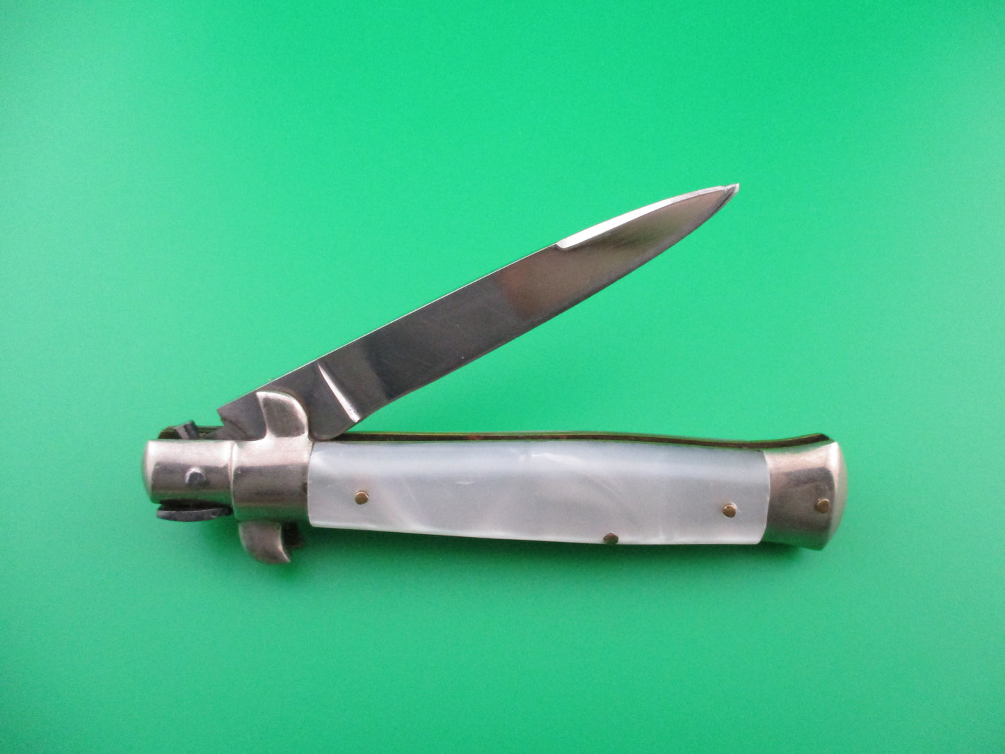 z Rostfrei (slant) 18cm Italian transitional Pearlex switchblade knife