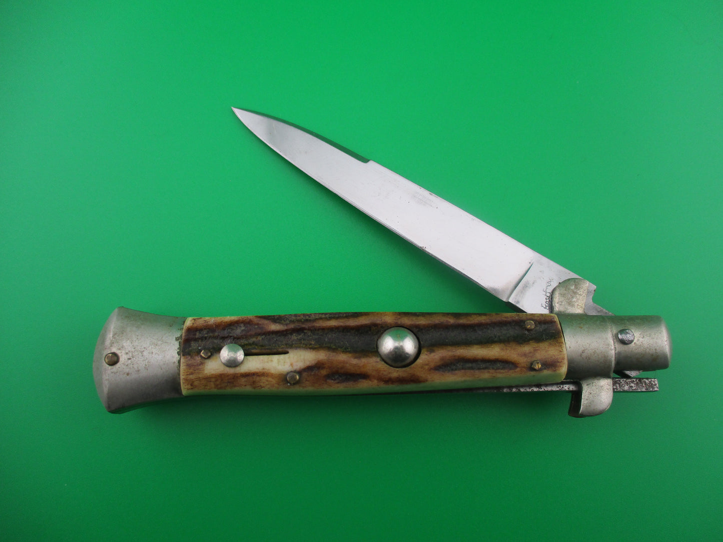 z Rostfrei (slant) 19.5cm Italian BOBC Stag vintage switchblade