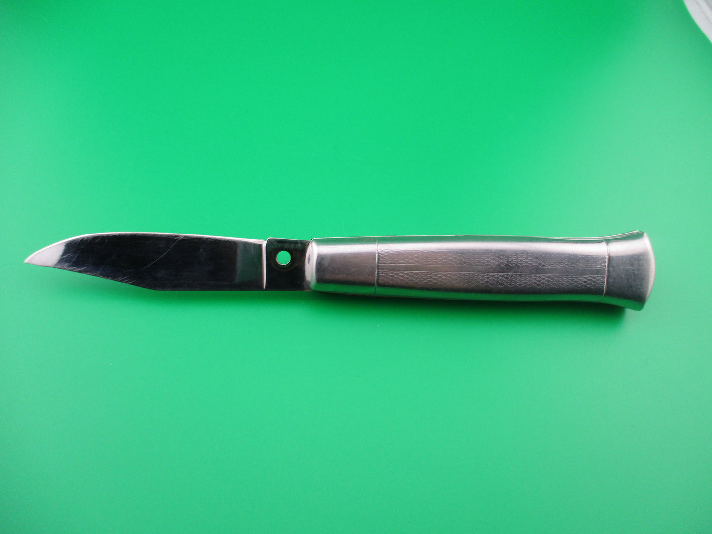 z ROSTFREI 19cm Italian Metal handle fishtail clip blade switchblade knife