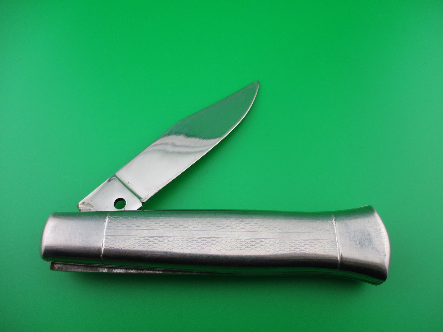 z ROSTFREI 19cm Italian Metal handle fishtail clip blade switchblade knife