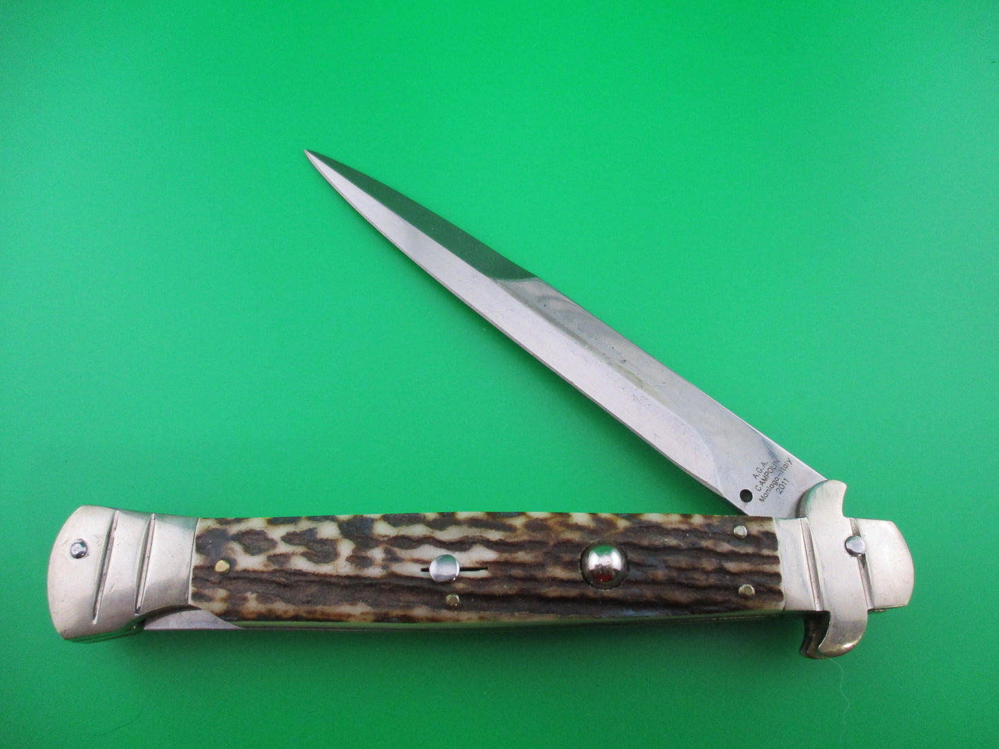 Z AGA Campolin 11 inch Stag Italian switchblade