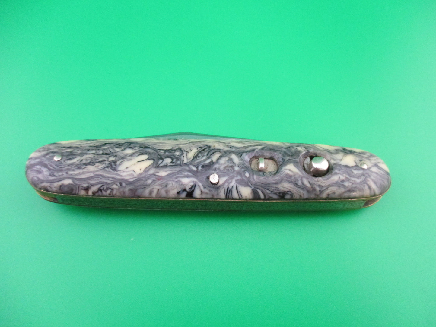 Schrade Walden #750 large 3 3/4" double Coffee & Cream switchblade
