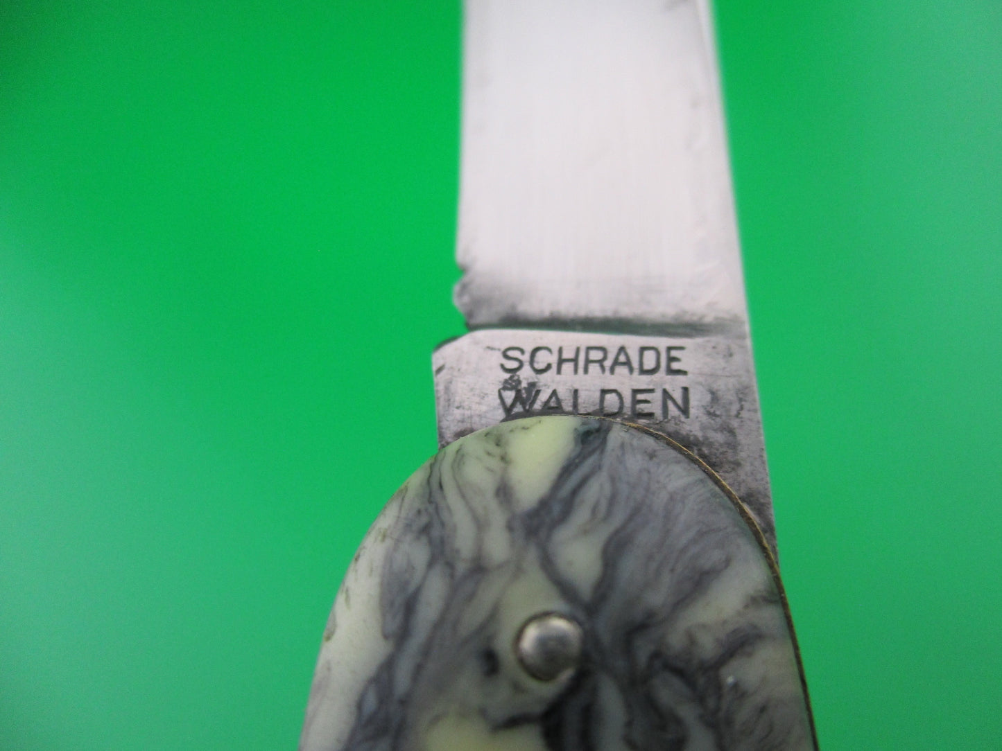 Schrade Walden #750 large 3 3/4" double Coffee & Cream switchblade