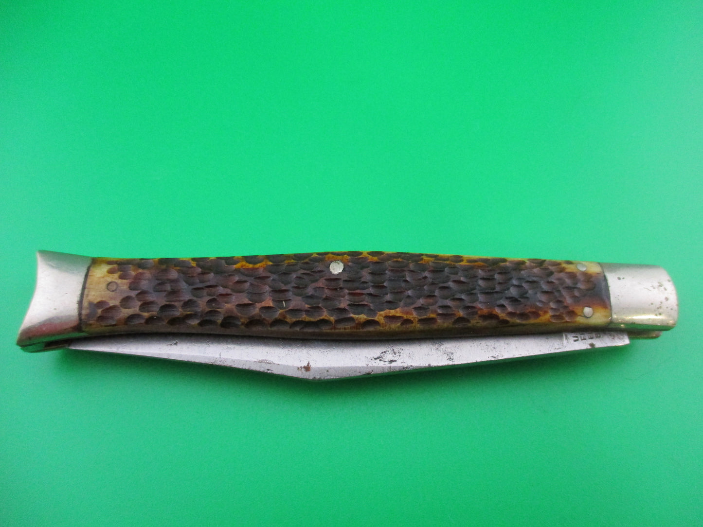 z Schrade Cut Co Fishtail Bone Prototype switchblade