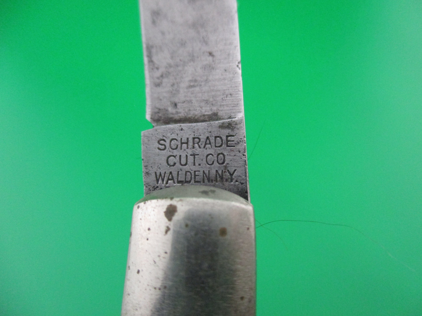 z Schrade Cut Co Fishtail Bone Prototype switchblade