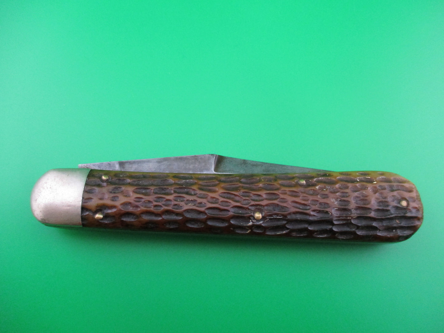 z Schrade 1613 3/4 Hunting Knife Saber grind Bone switchblade
