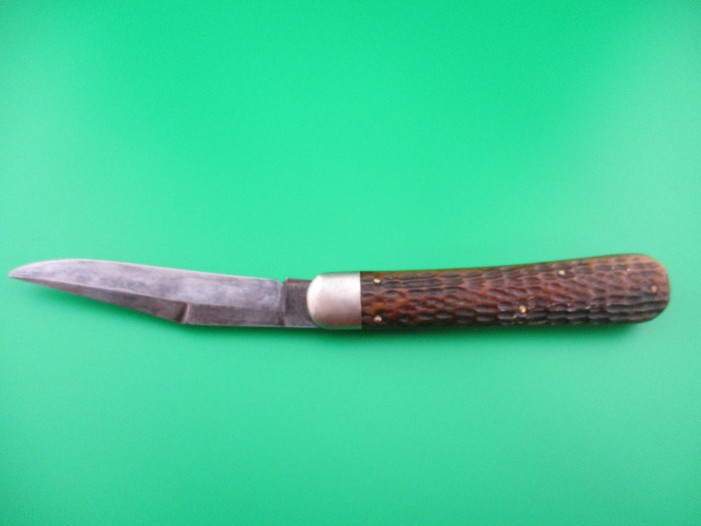 z Schrade 1613 3/4 Hunting Knife Saber grind Bone switchblade