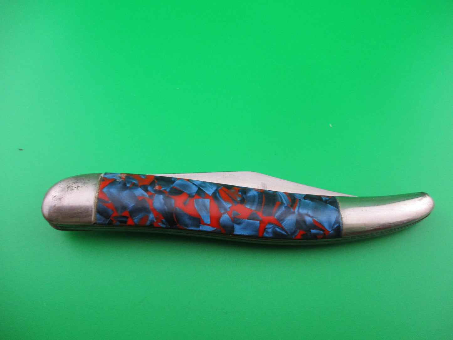 z Hammer Brand Imperial Toothpick Blue Pearl Red swirl 1950s vintage automatic