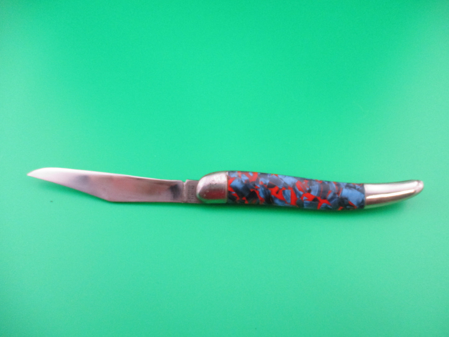 z Hammer Brand Imperial Toothpick Blue Pearl Red swirl 1950s vintage automatic