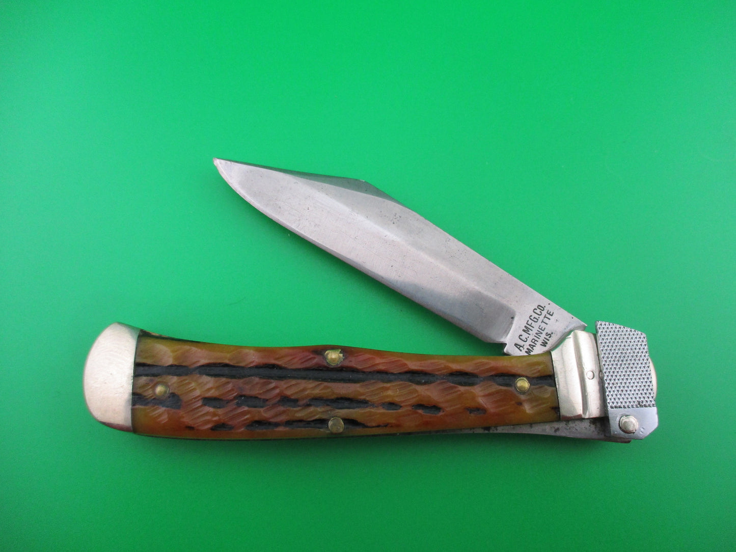 Z Aerial AC MFG Co Marinette, WIS Bone switchblade