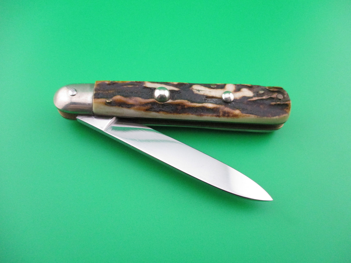 z Rostfrei 16cm Italian vintage Stag Cigar slip joint switchblade