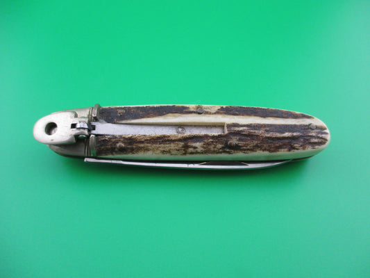 z Hubertus 10cm Cigar Stag Lever automatic knife