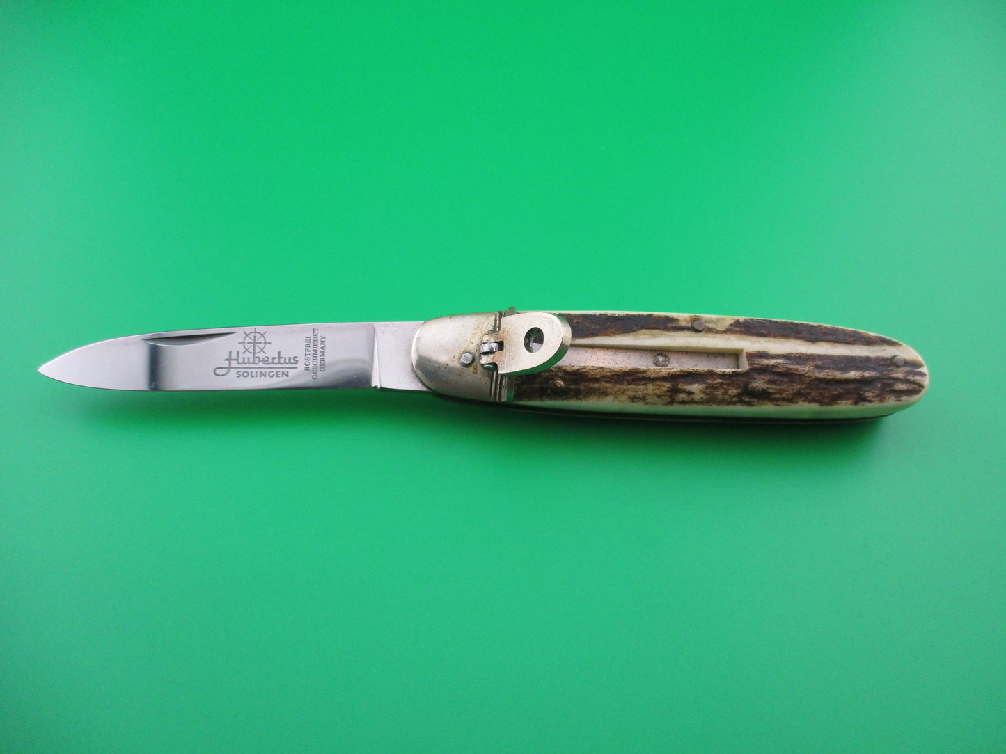z Hubertus 10cm Cigar Stag Lever automatic knife
