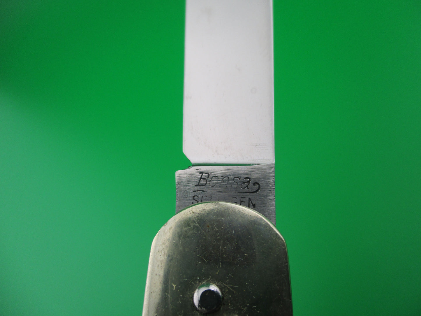 z Bonsa German 10cm Vintage jigged bone Lever automatic knife
