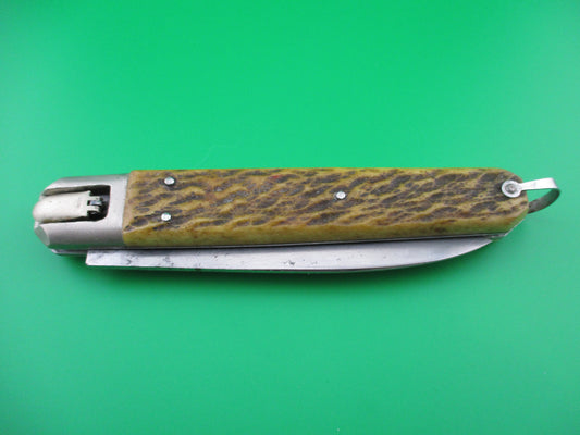 z INOX 27cm Large French Bone Coffin lever automatic knife
