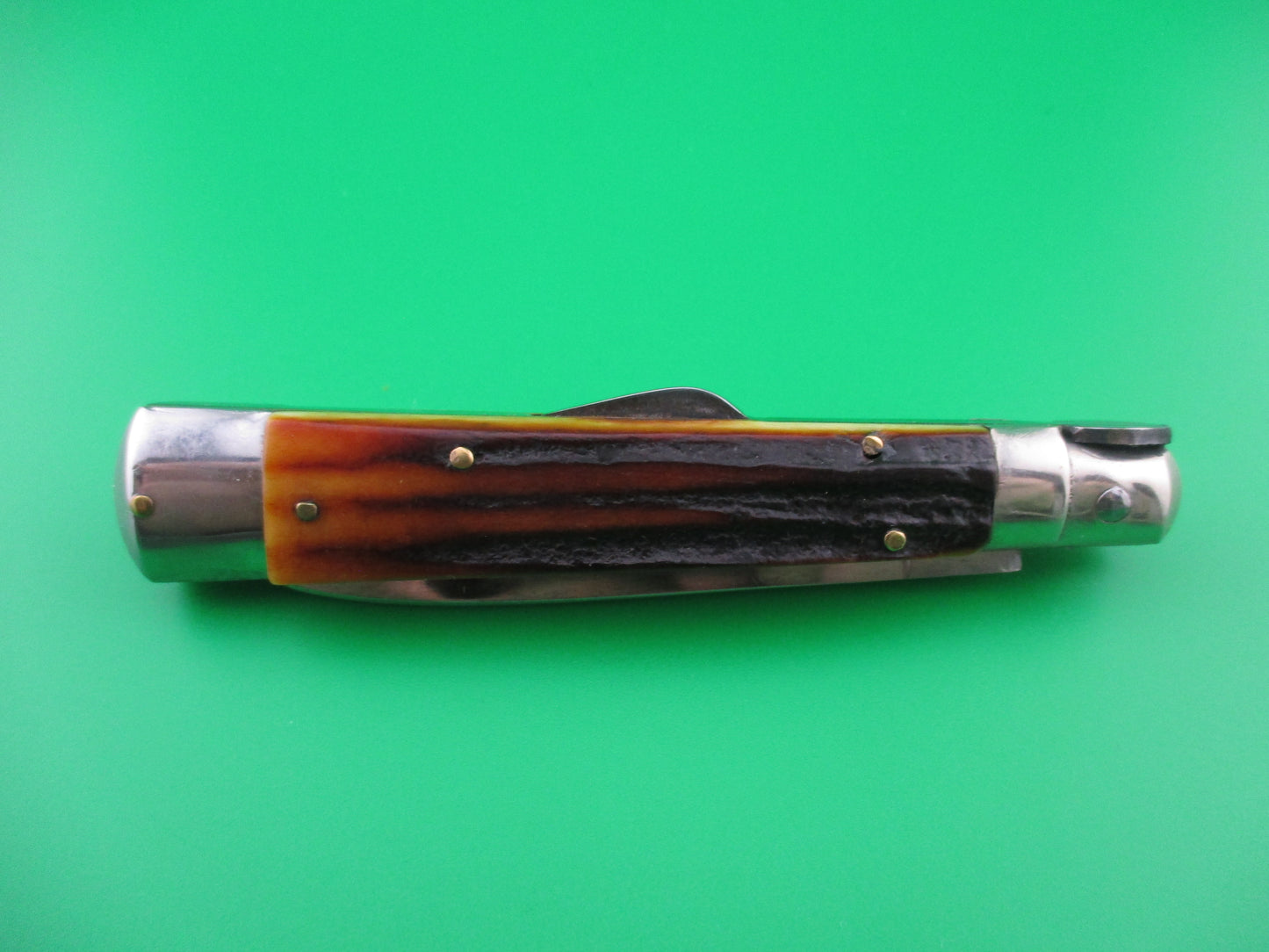 z Kissing Crane vintage 20cm Italian stag Humpback switchblade knife
