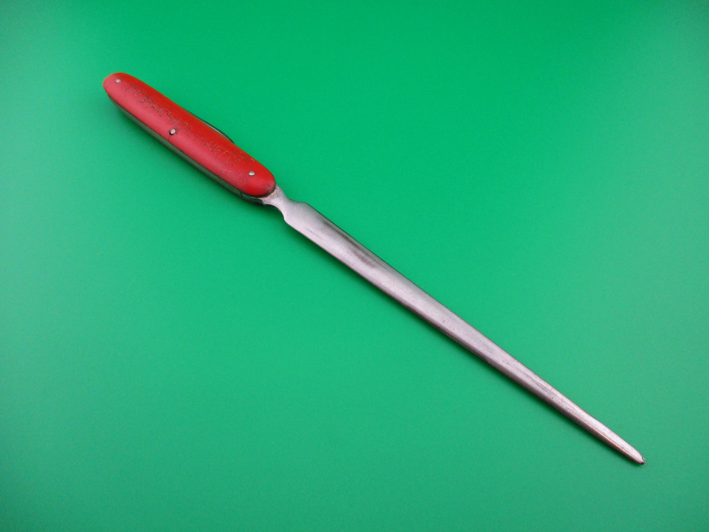 Flylock Letter Opener Red THE BRANCH MIDDLE KAUFF Co advertising