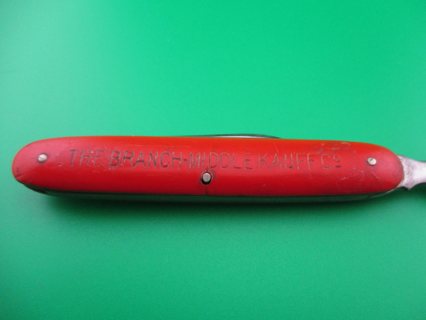 Flylock Letter Opener Red THE BRANCH MIDDLE KAUFF Co advertising