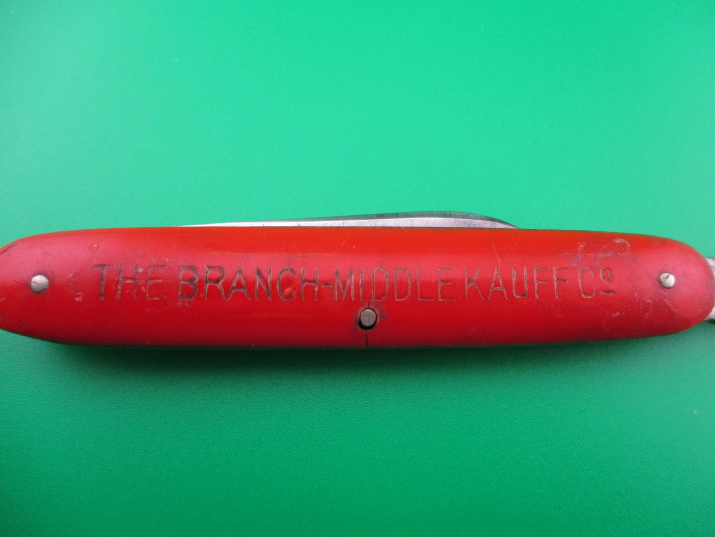 Flylock Letter Opener Red THE BRANCH MIDDLE KAUFF Co advertising