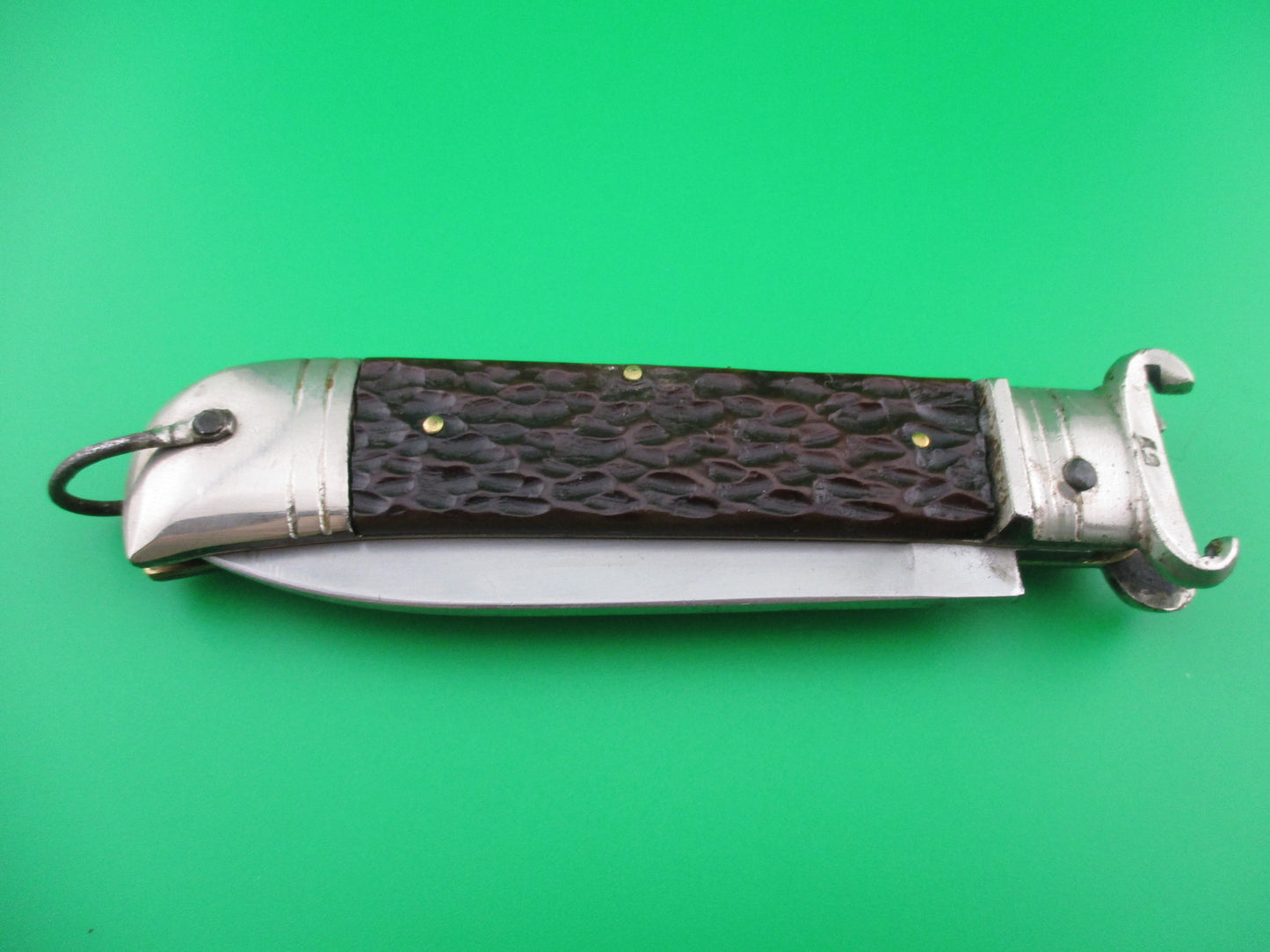 z Virginia INOX vintage Italian Bone shell puller lever switchblade