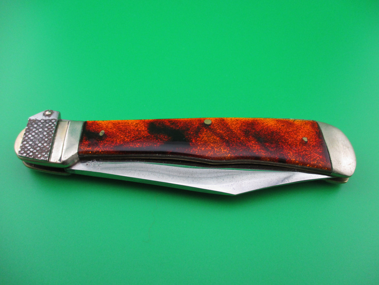 Z AC MFG CO Aerial Original 1930s Glitter celluloid switchblade knife