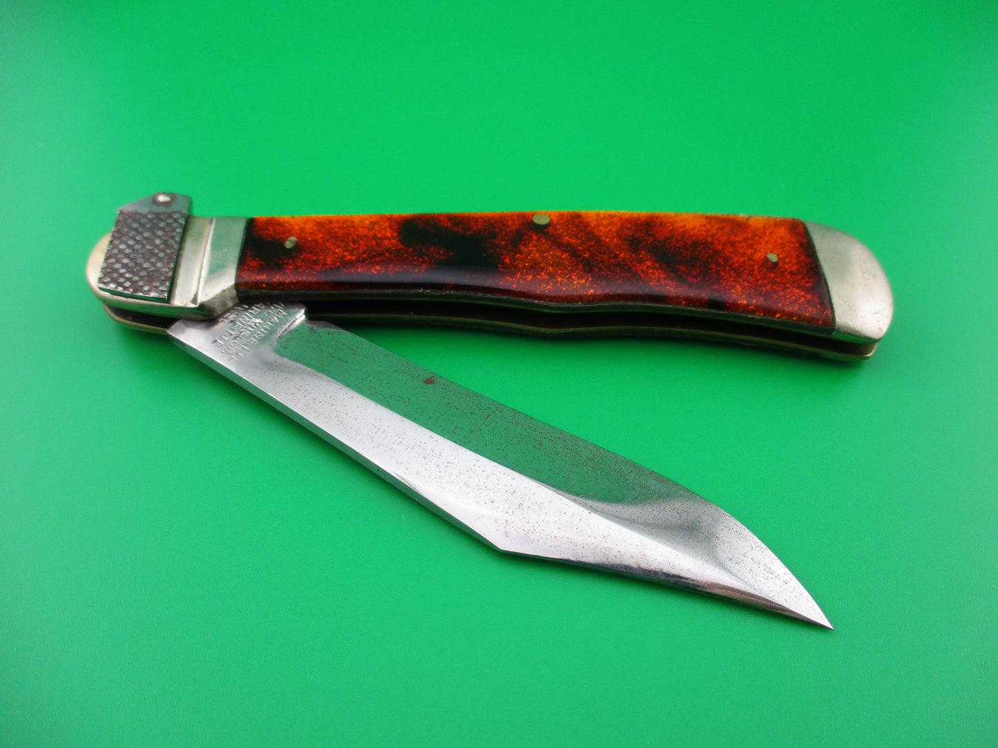 Z AC MFG CO Aerial Original 1930s Glitter celluloid switchblade knife