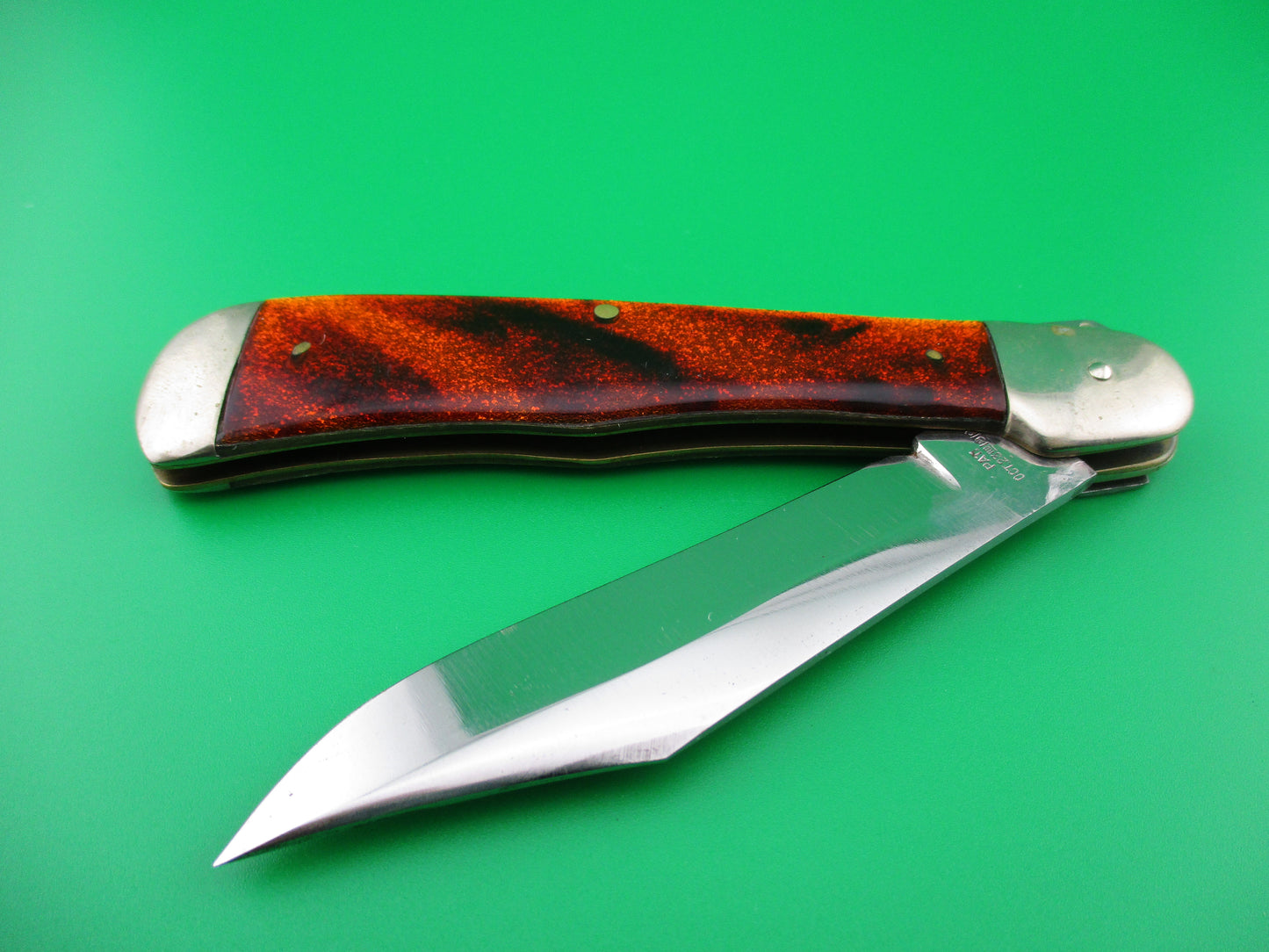 Z AC MFG CO Aerial Original 1930s Glitter celluloid switchblade knife