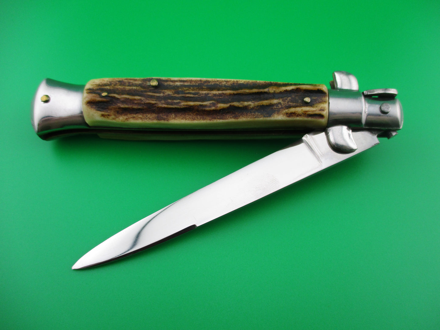 Coricama Inox Vintage Italian 23cm Transitional Stag Stiletto switchblade