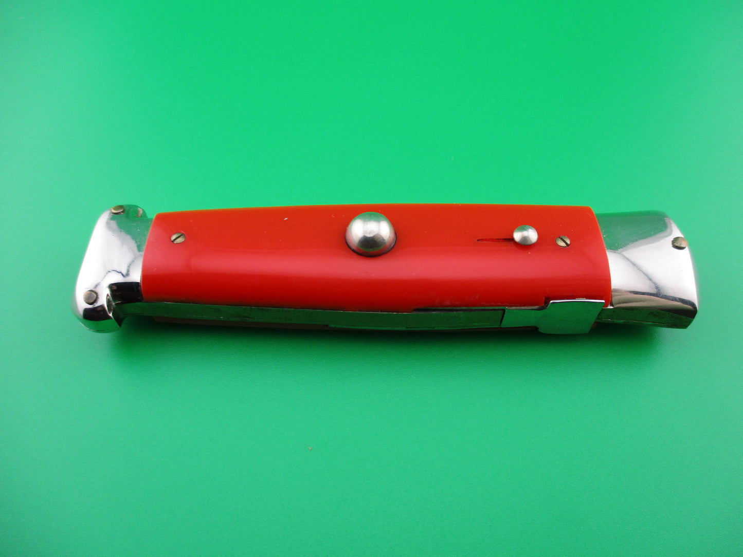 z Rostfrei (slant) PATENT 20cm Italian Rare Vintage Side cocker OTF Red automatic knife SA