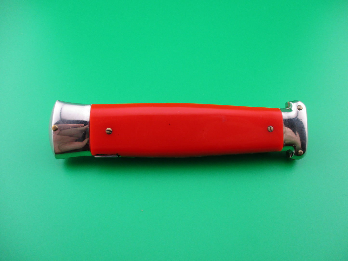 z Rostfrei (slant) PATENT 20cm Italian Rare Vintage Side cocker OTF Red automatic knife SA