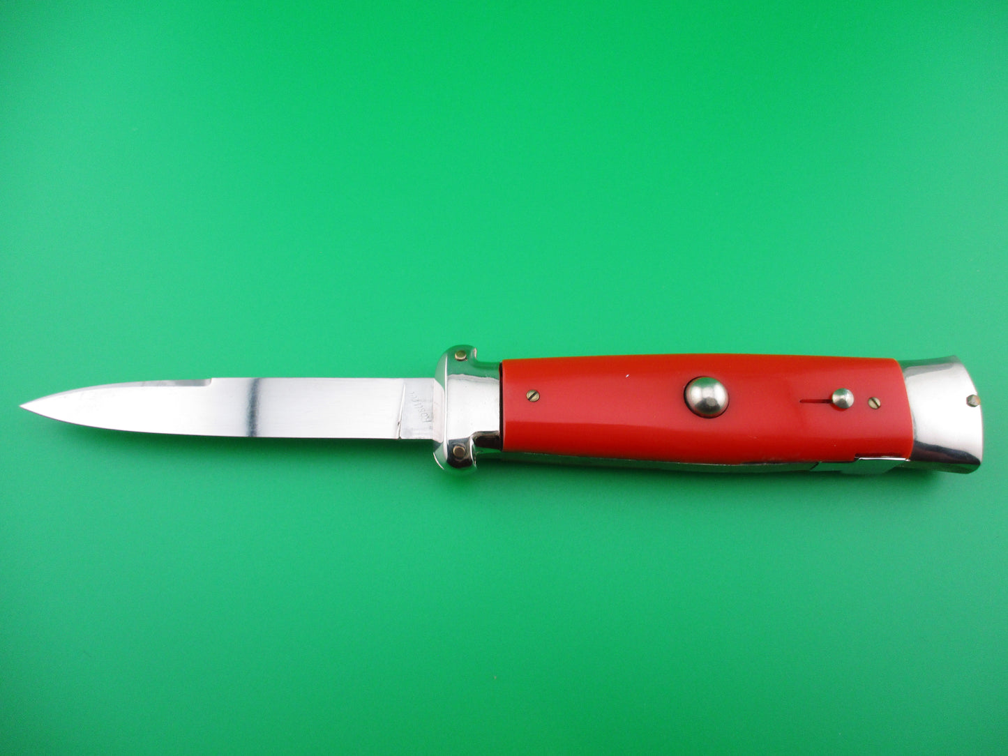 z Rostfrei (slant) PATENT 20cm Italian Rare Vintage Side cocker OTF Red automatic knife SA