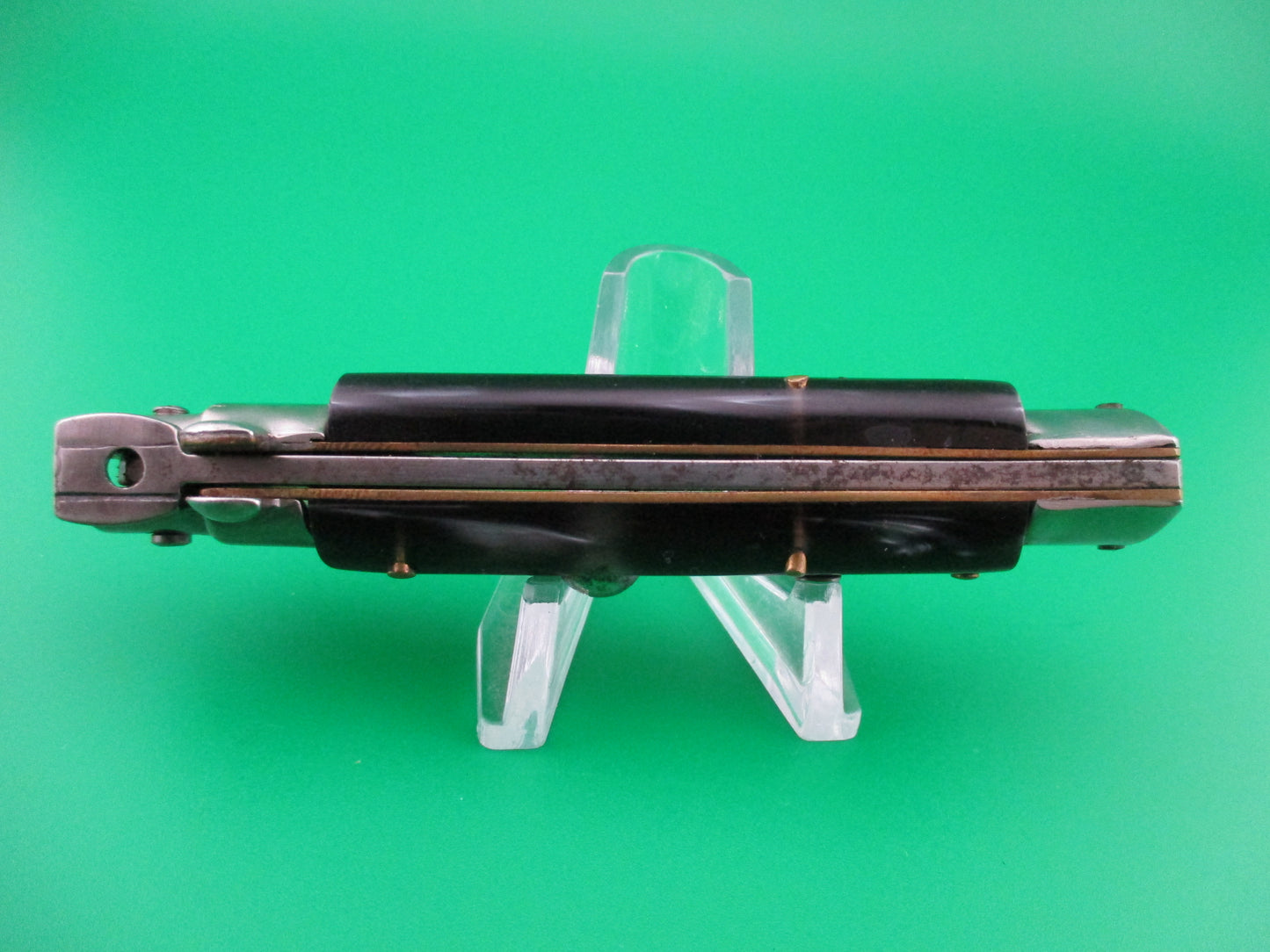 z ROSTFREI 18cm Italian vintage stiletto Black Pearlex switchblade