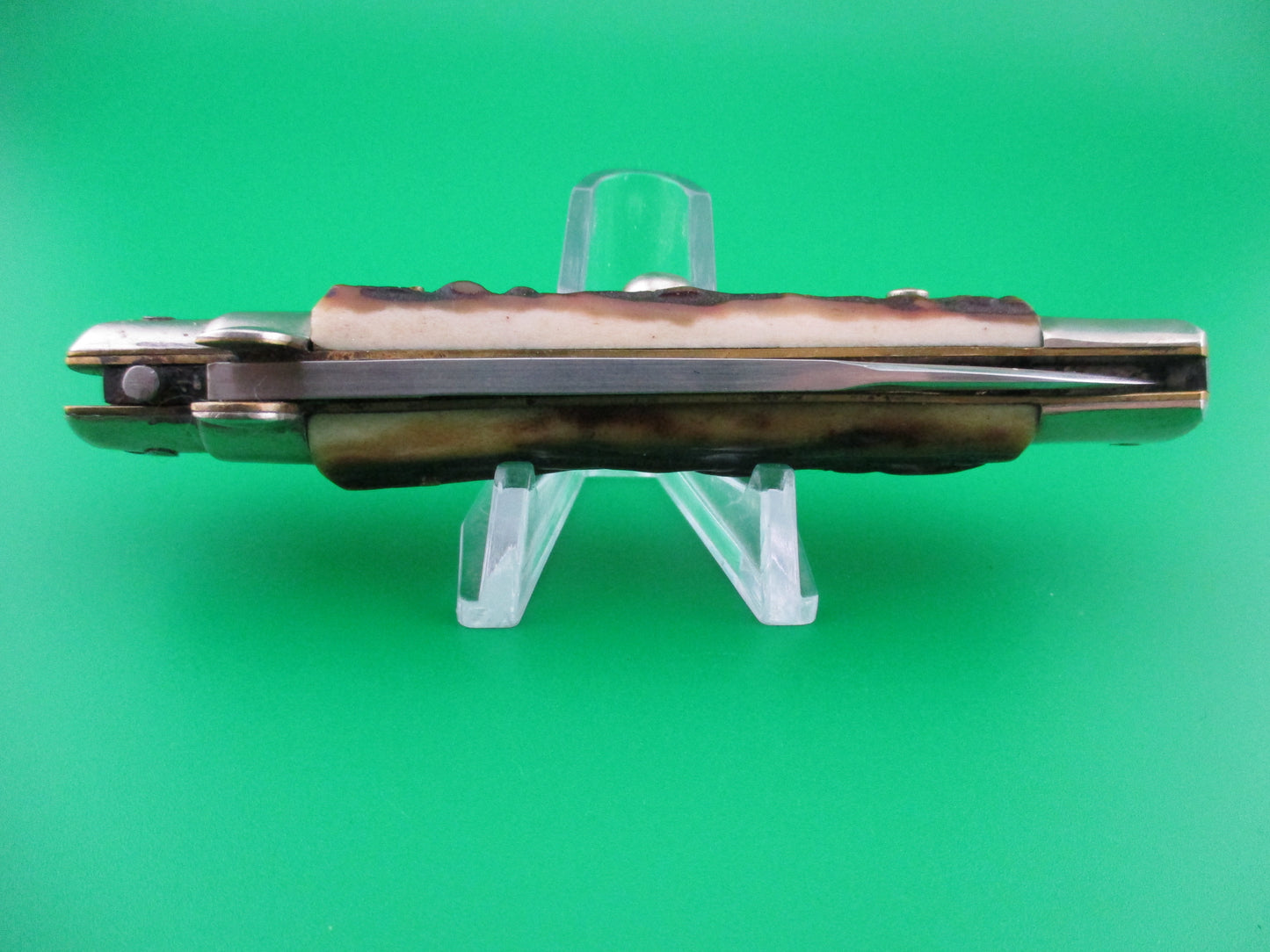 Rostfrei IMPORT 20cm Italian Stag transitional switchblade Red dot