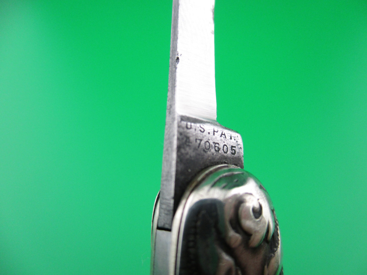 z Press Button Knife Co medium Sterling Silver Satyr double switchblade