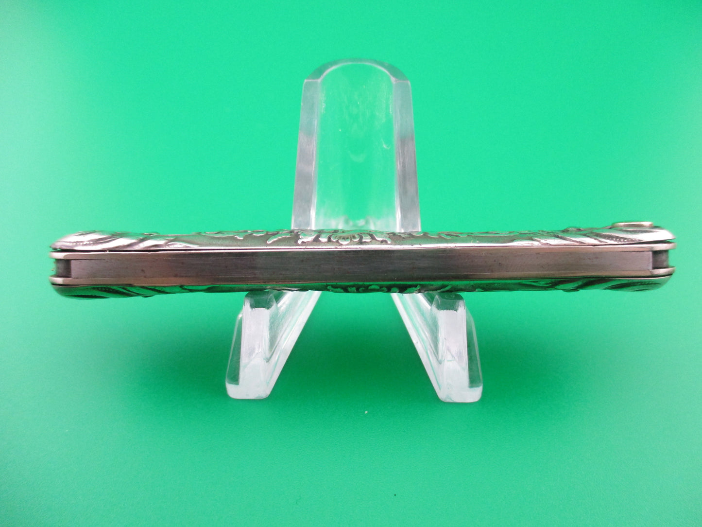z Press Button Knife Co medium Sterling Silver Satyr double switchblade