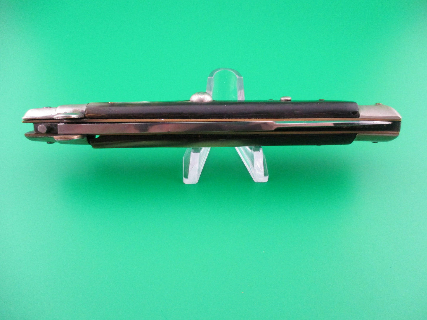 z INOX 28cm Italian Transitional 1960s vintage swivel bolster stiletto switchblade