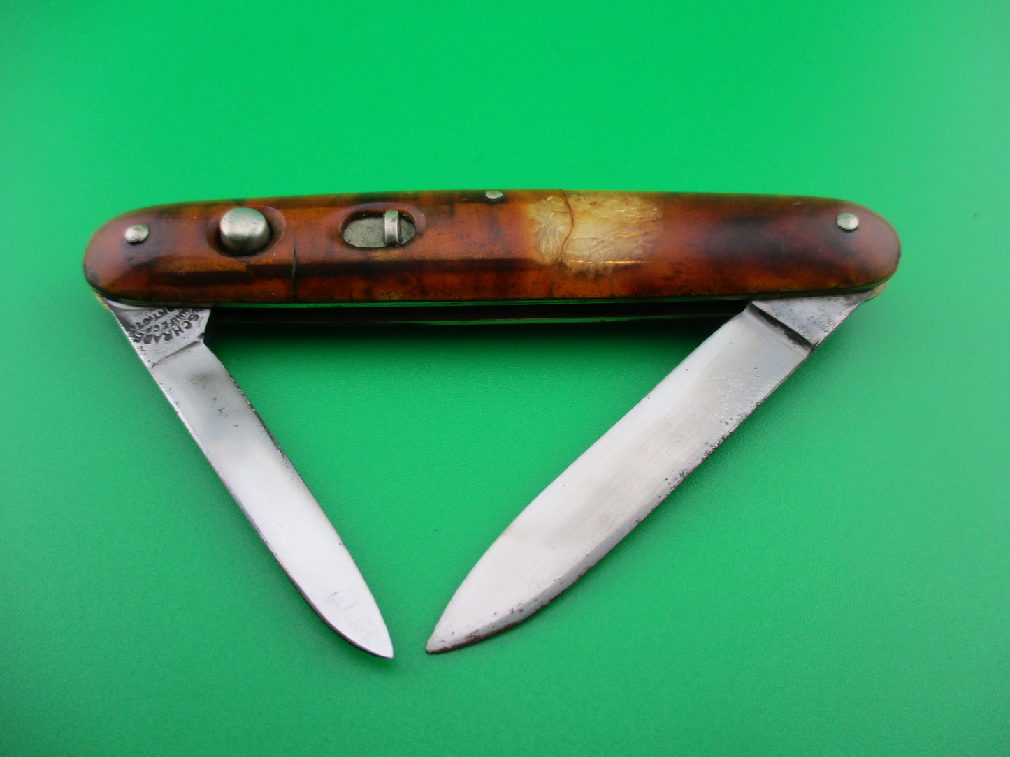 z PRESTO double Tortoise vintage automatic knife