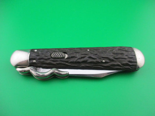 z Flylock Vintage Hunter Lazy W folding guards automatic knife