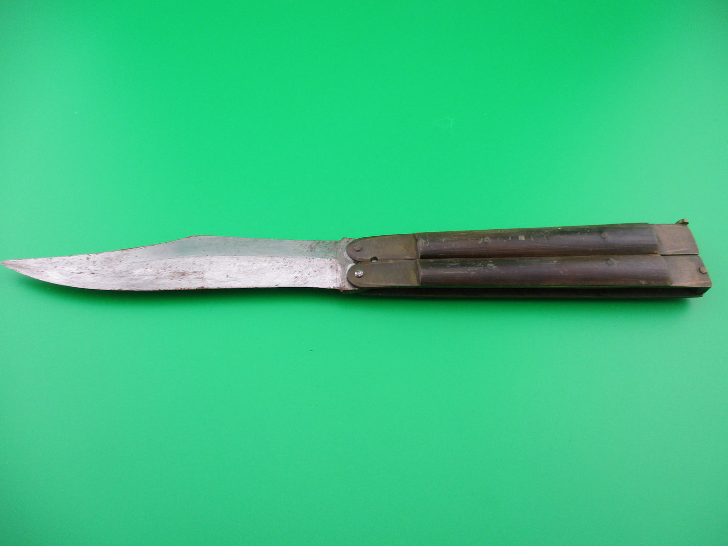 z Butterfly Balisong Vintage Knife from Philippines with leather sheath