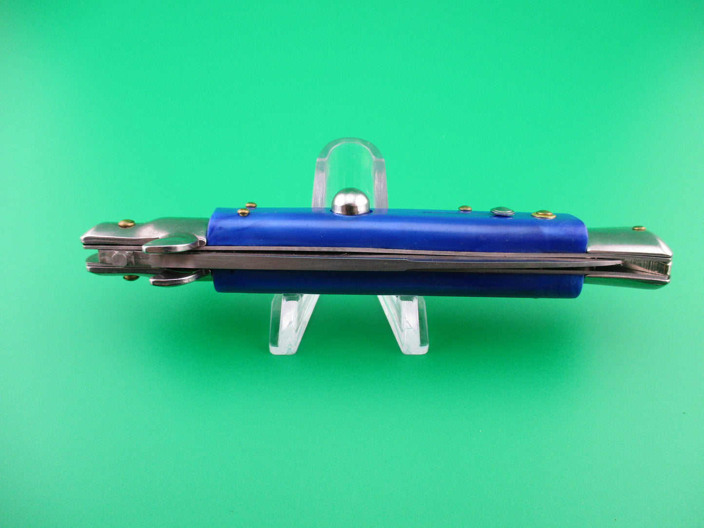 Milano 22cm Italian style Blue stiletto vintage automatic knife new in box