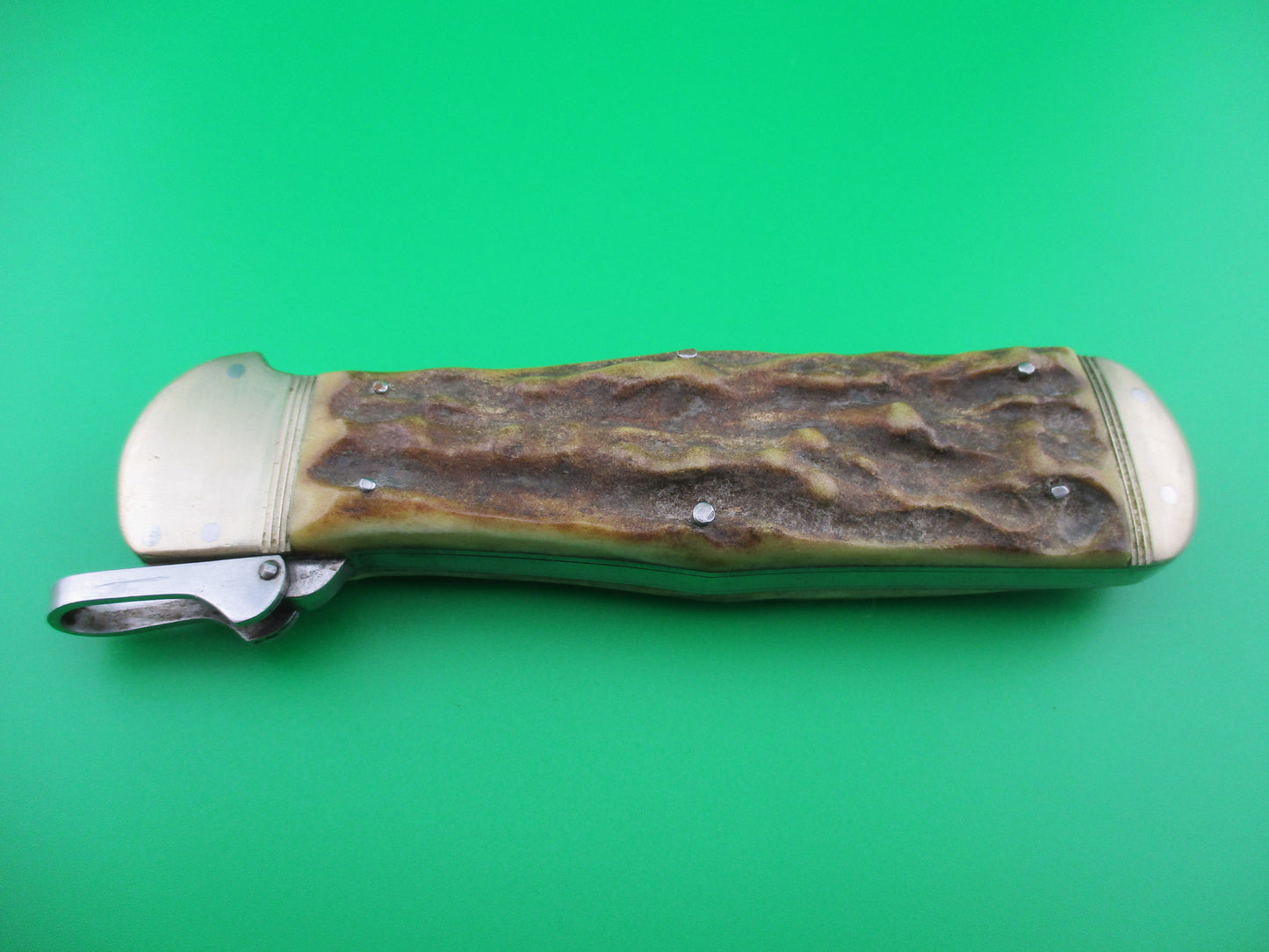z G. GRAFRATH SOLINGEN ROSTFREI German Stag Gravity knife