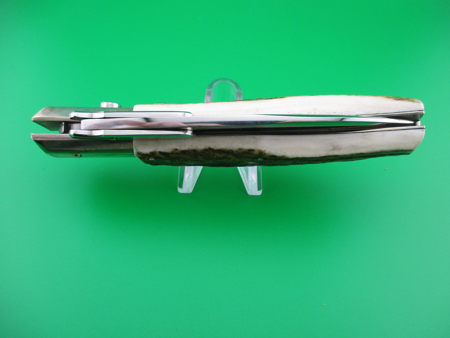 z Lepre Managio Italian 25cm Picklock Stag Swing guard automatic knife